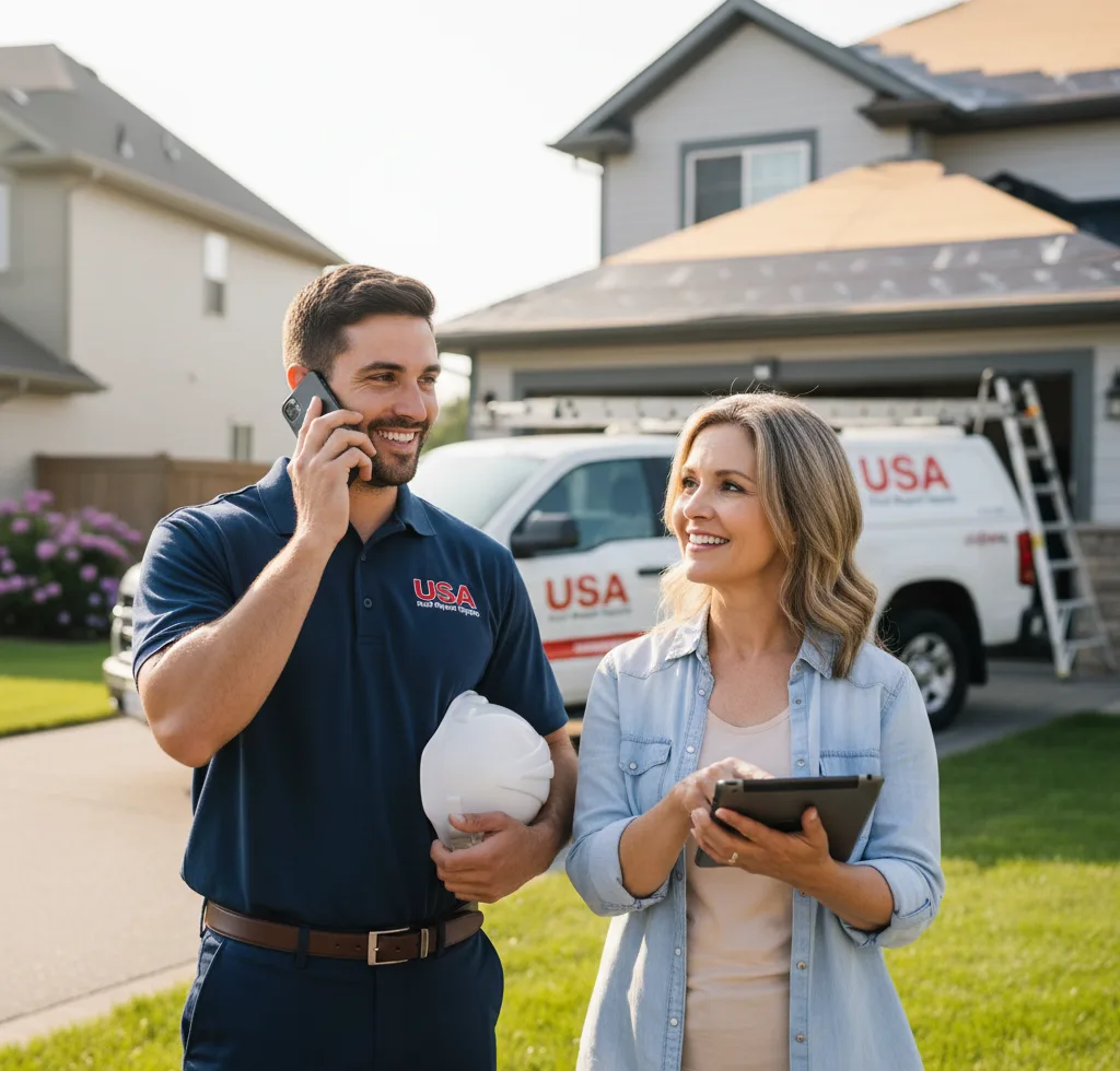 USA Roof Repair Experts customer support in Dime Box